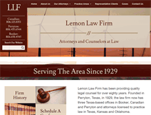 Tablet Screenshot of lemon-lawfirm.com